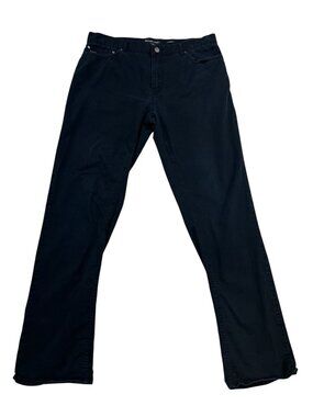 Michael Kors Mens Relaxed Flat Front Tailored Fit Chino Pants Size 33/32  Black